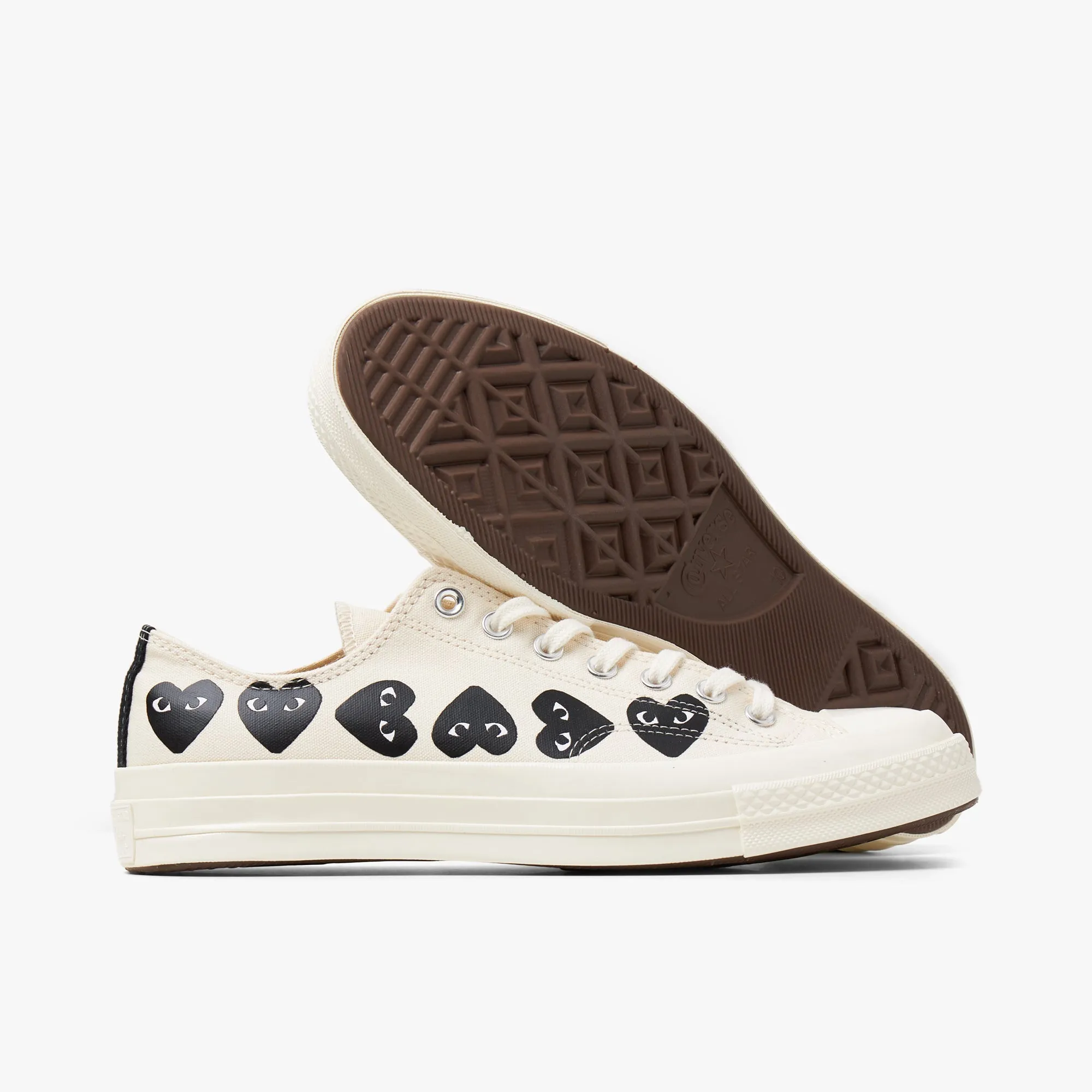 Converse x COMME des GARÇONS PLAY Chuck 70 Ox / Multi Heart Beige sold by Livestock product image thumbnail 2