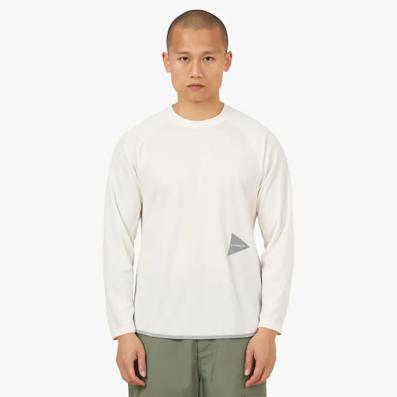 and wander Power Dry Jersey Raglan Long Sleeve T-shirt / Off White sold by Livestock