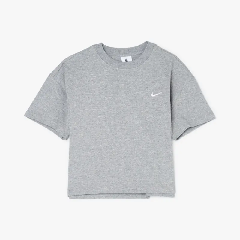 Nike Women's Solo Swoosh T-shirt Dark Heather Grey / White sold by Livestock