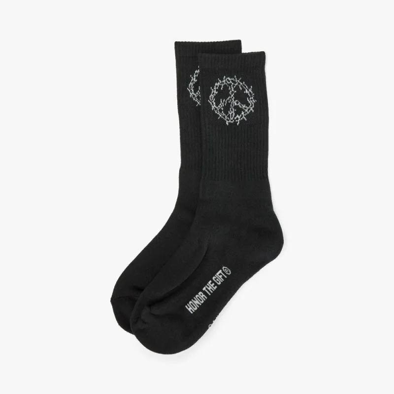 Honor The Gift HTG Iron Peace Socks (1 Pair) / Black sold by Livestock