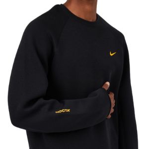 Nike NOCTA Tech Fleece Crewneck Black / University Gold sold by Livestock