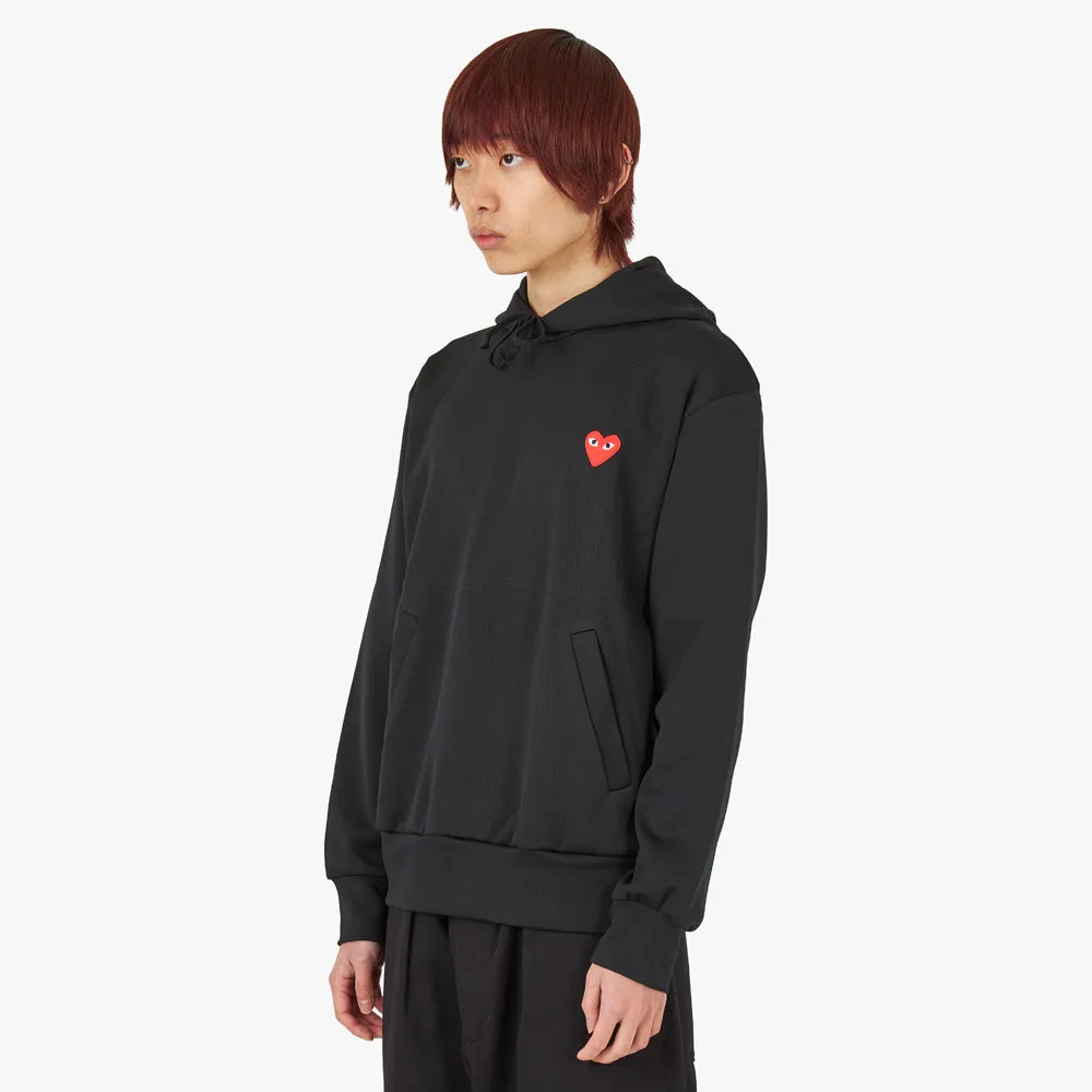 COMME des GARÇONS PLAY Red Heart Pullover Hoodie / Black sold by Livestock product image thumbnail 2