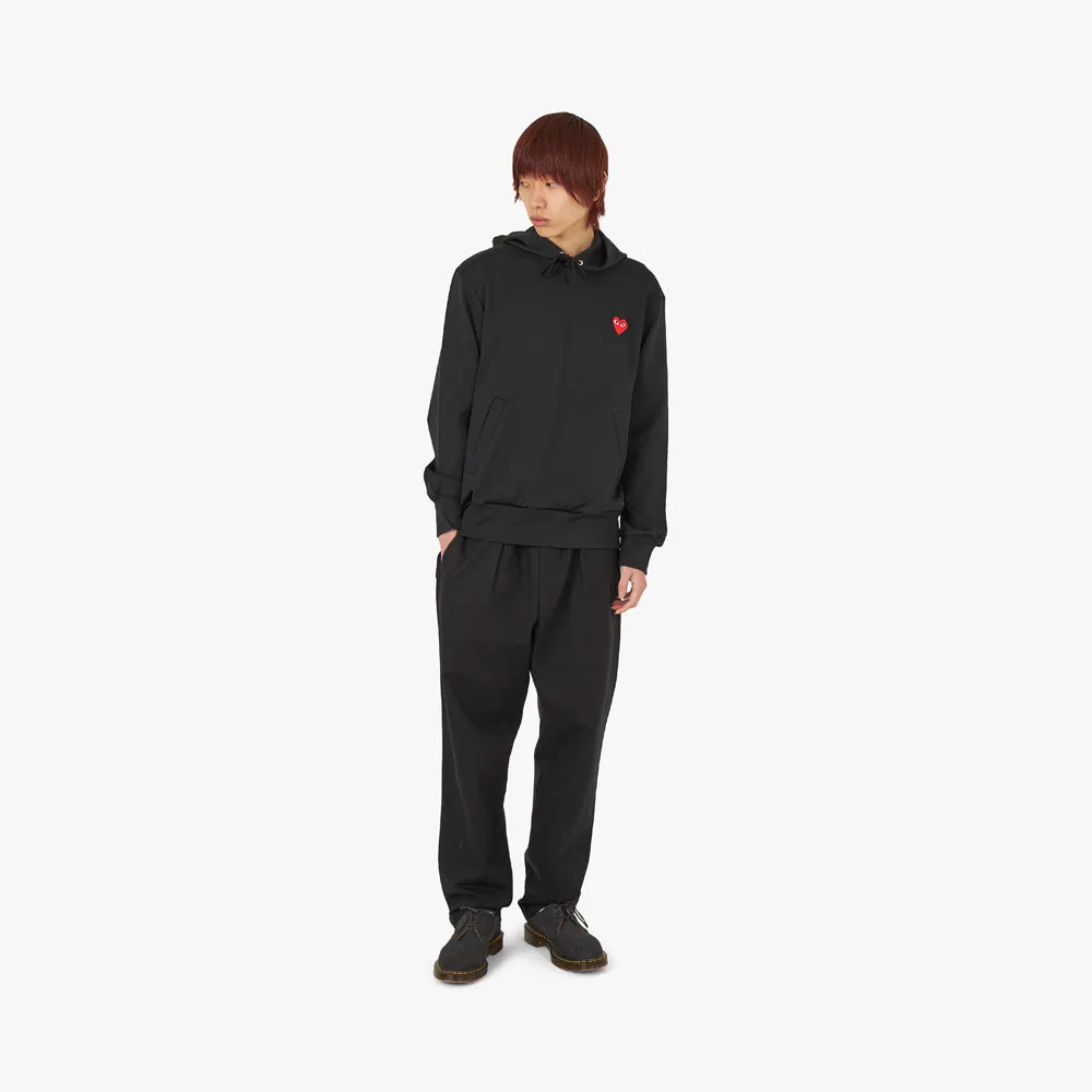 COMME des GARÇONS PLAY Red Heart Pullover Hoodie / Black sold by Livestock product image thumbnail 4