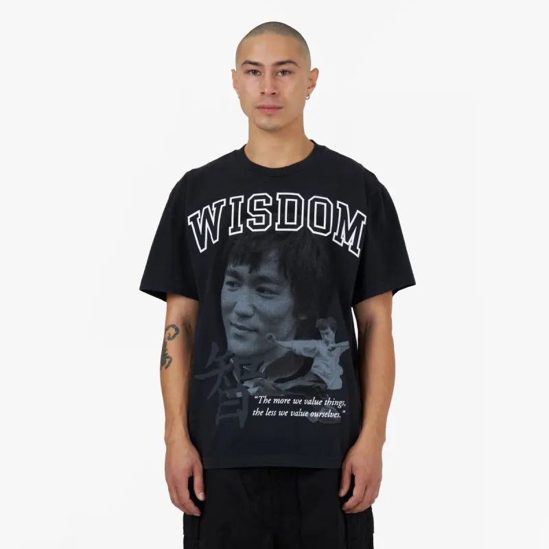 Awake NY Bruce Lee T-shirt / Washed Black made by Livestock