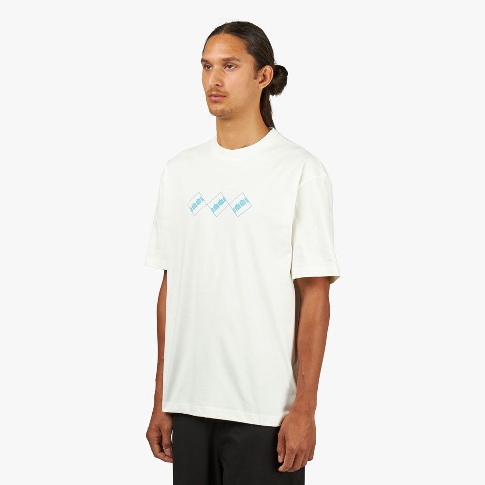 The Trilogy Tapes Block Noise 45 T-shirt / White sold by Livestock product image thumbnail 3