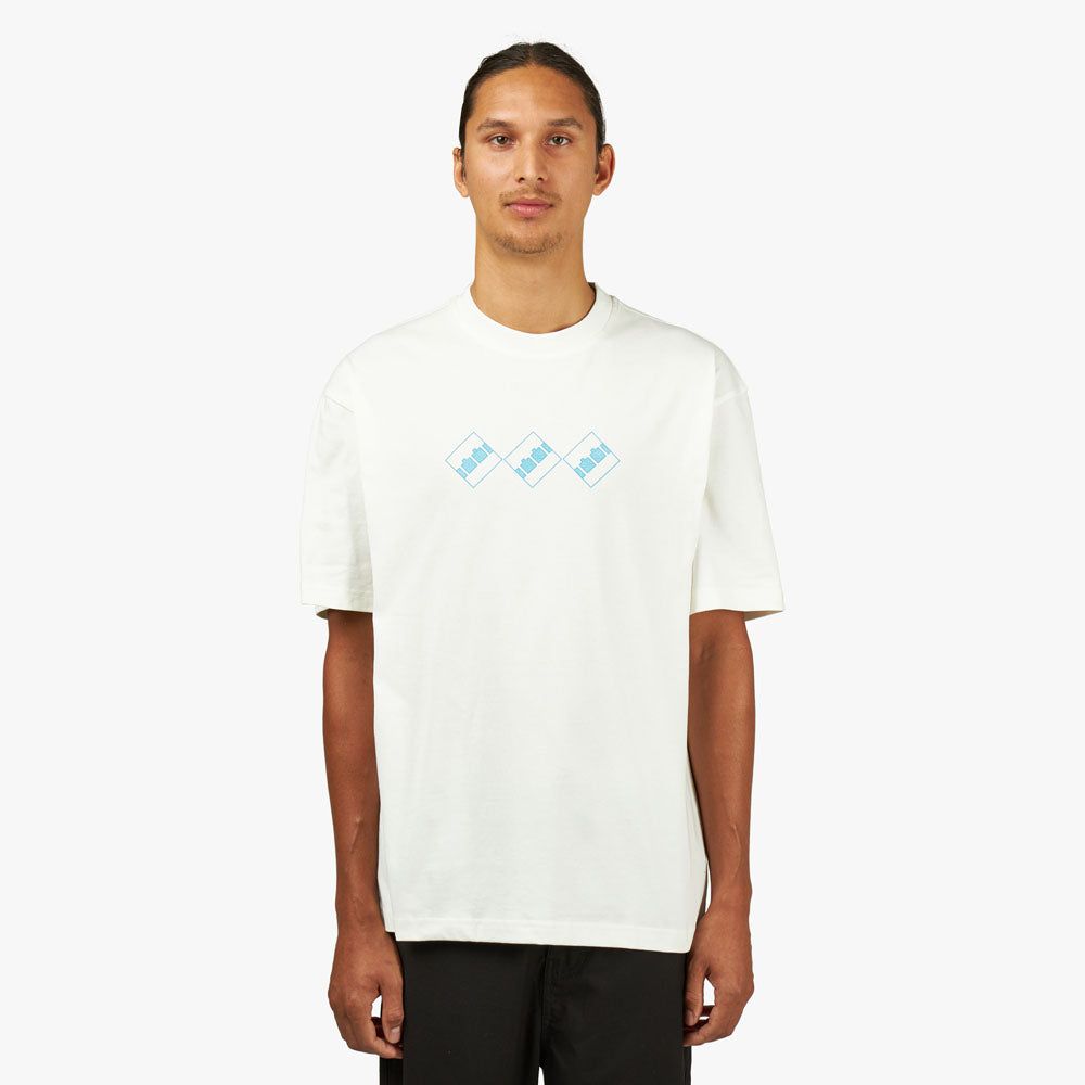 The Trilogy Tapes Block Noise 45 T-shirt / White sold by Livestock