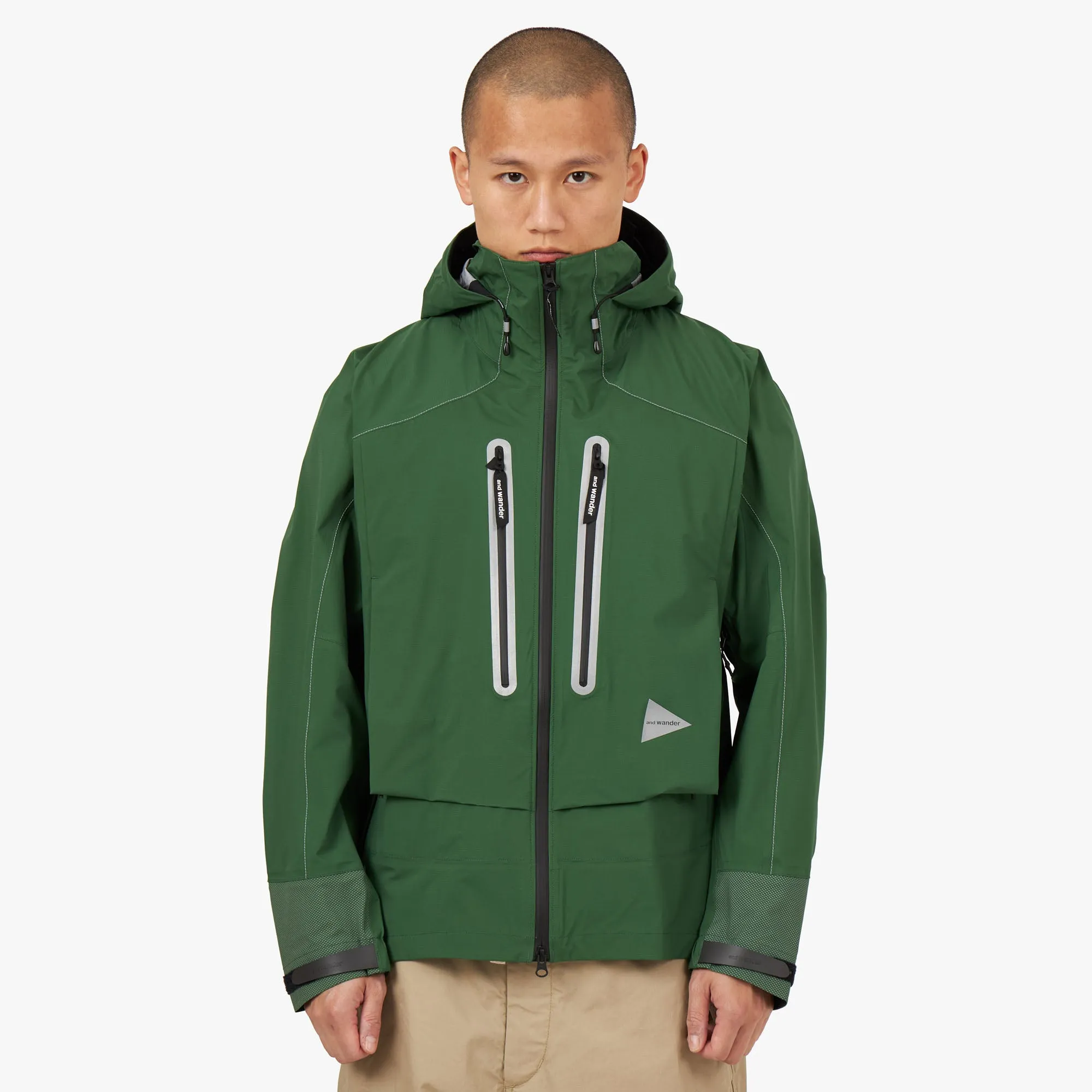 and wander Pertex Shield Rain Jacket / Green sold by Livestock