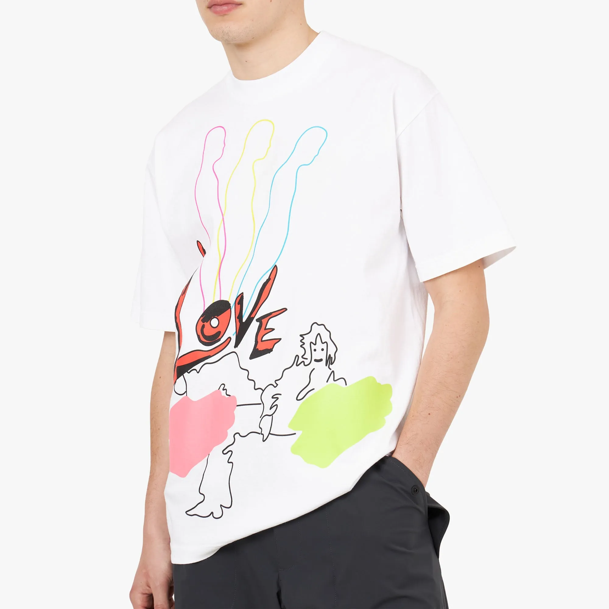 b.Eautiful Date T-shirt / White sold by Livestock product image thumbnail 4