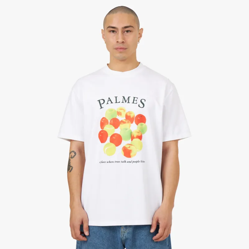 Palmes Apples T-shirt / White sold by Livestock