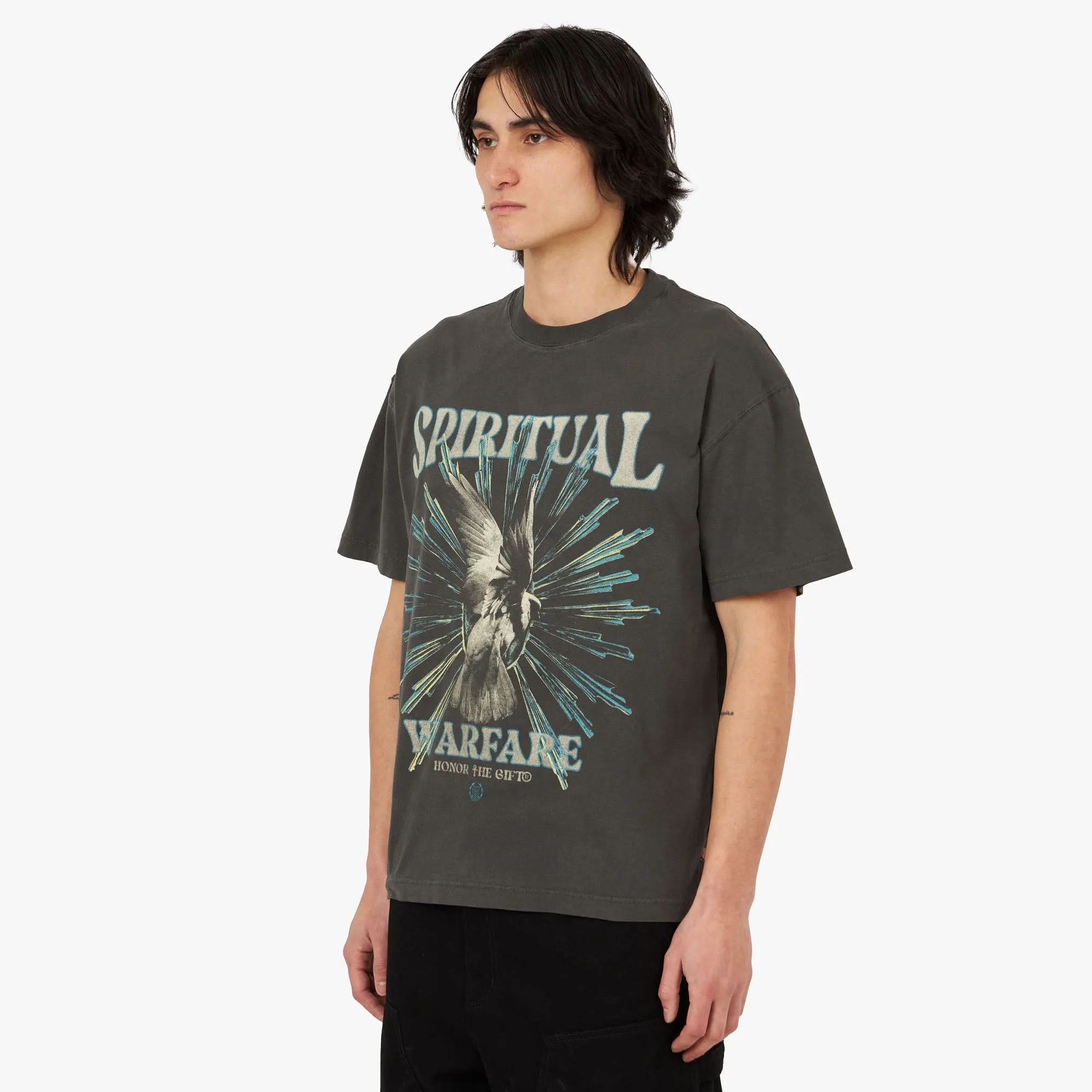 Honor The Gift Spiritual Conflict T-shirt / Black sold by Livestock product image thumbnail 2