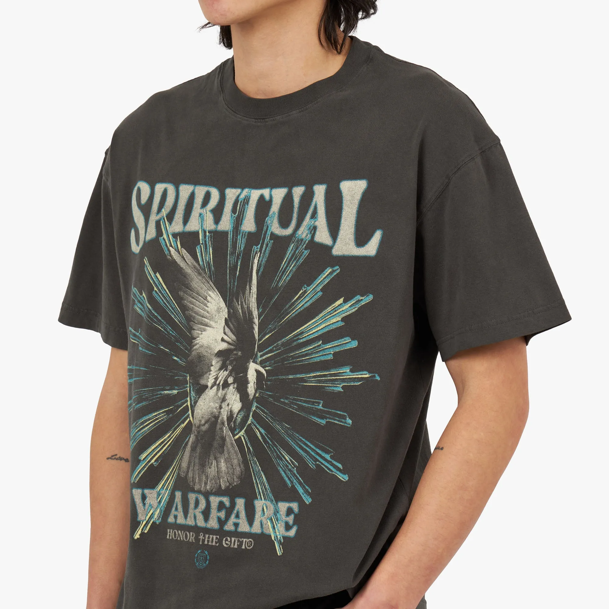 Honor The Gift Spiritual Conflict T-shirt / Black sold by Livestock product image thumbnail 4