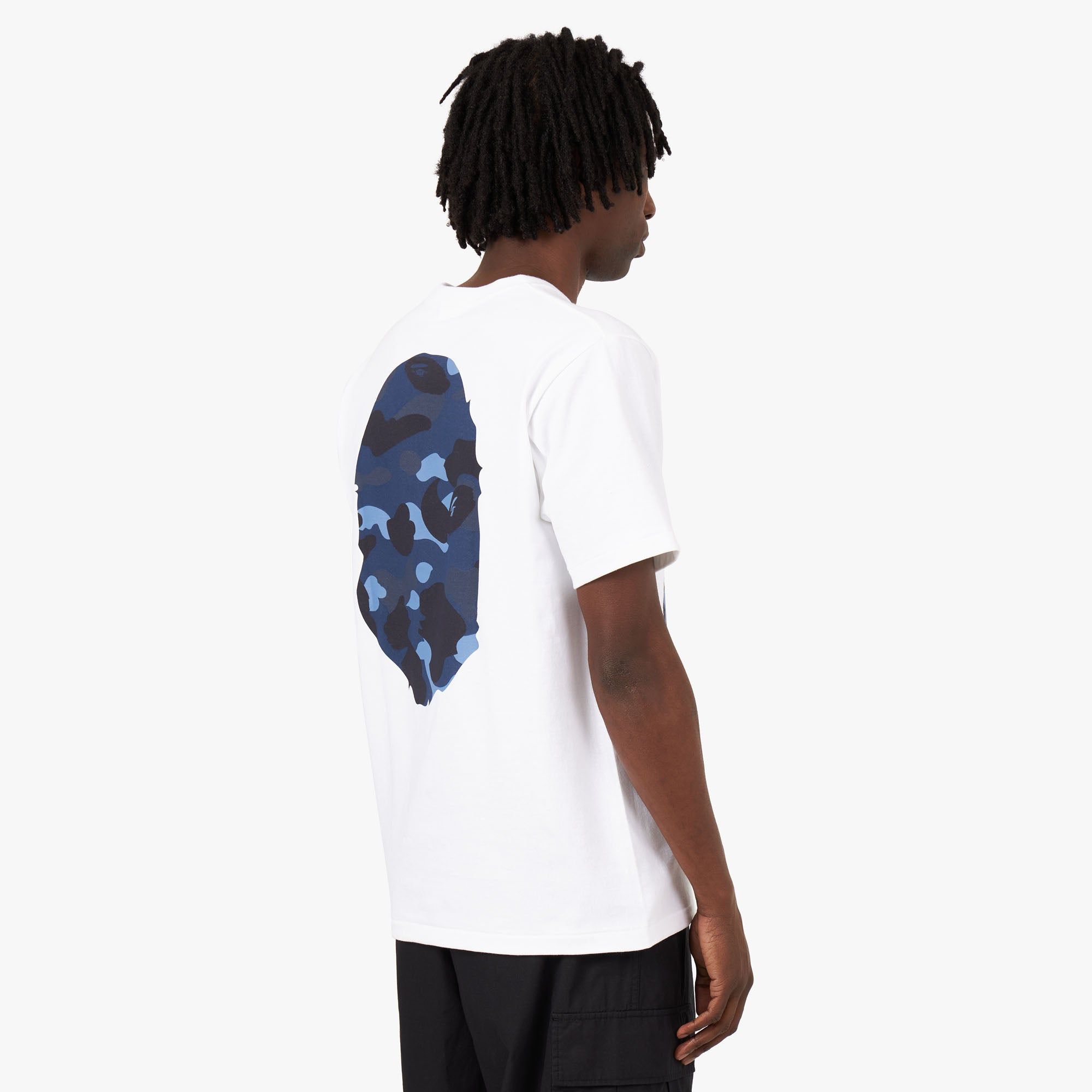 A Bathing Ape Camo Big Ape Head T-shirt White / Navy sold by Livestock product image thumbnail 2