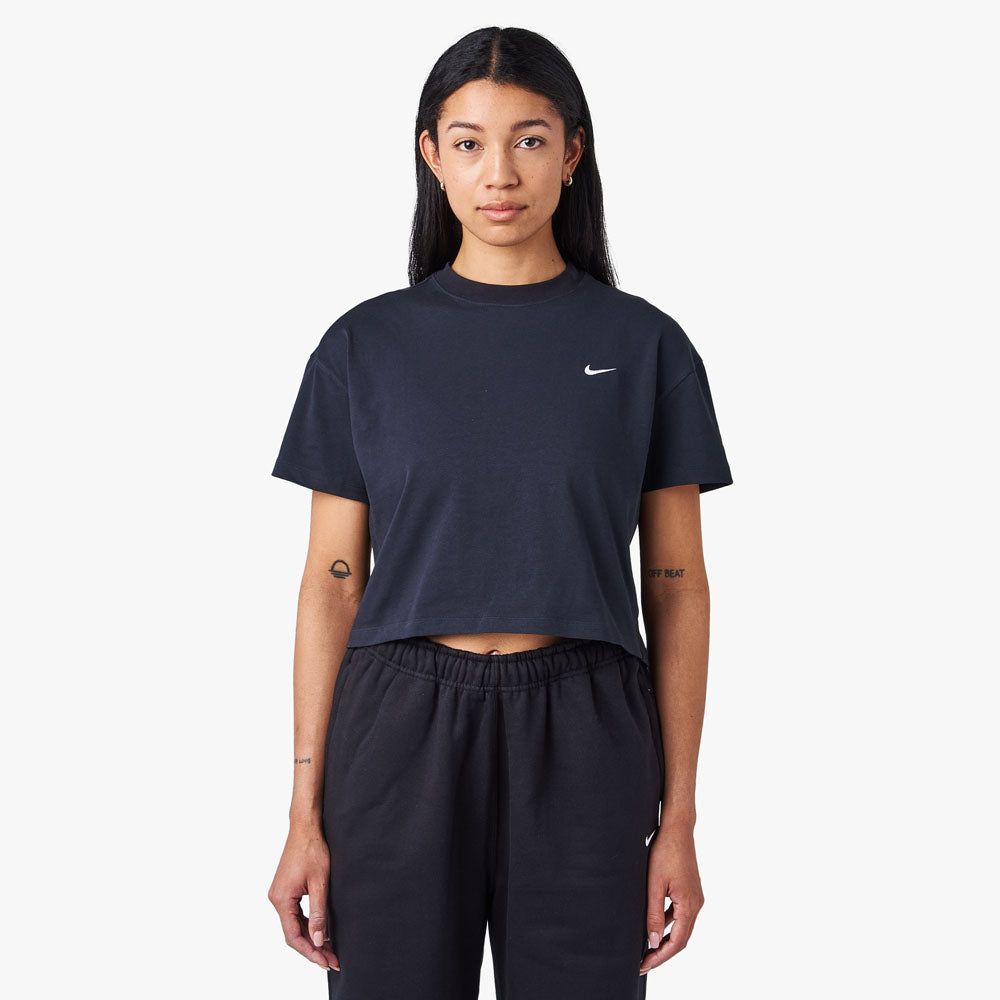 Nike Women's Solo Swoosh T-shirt Black / White sold by Livestock