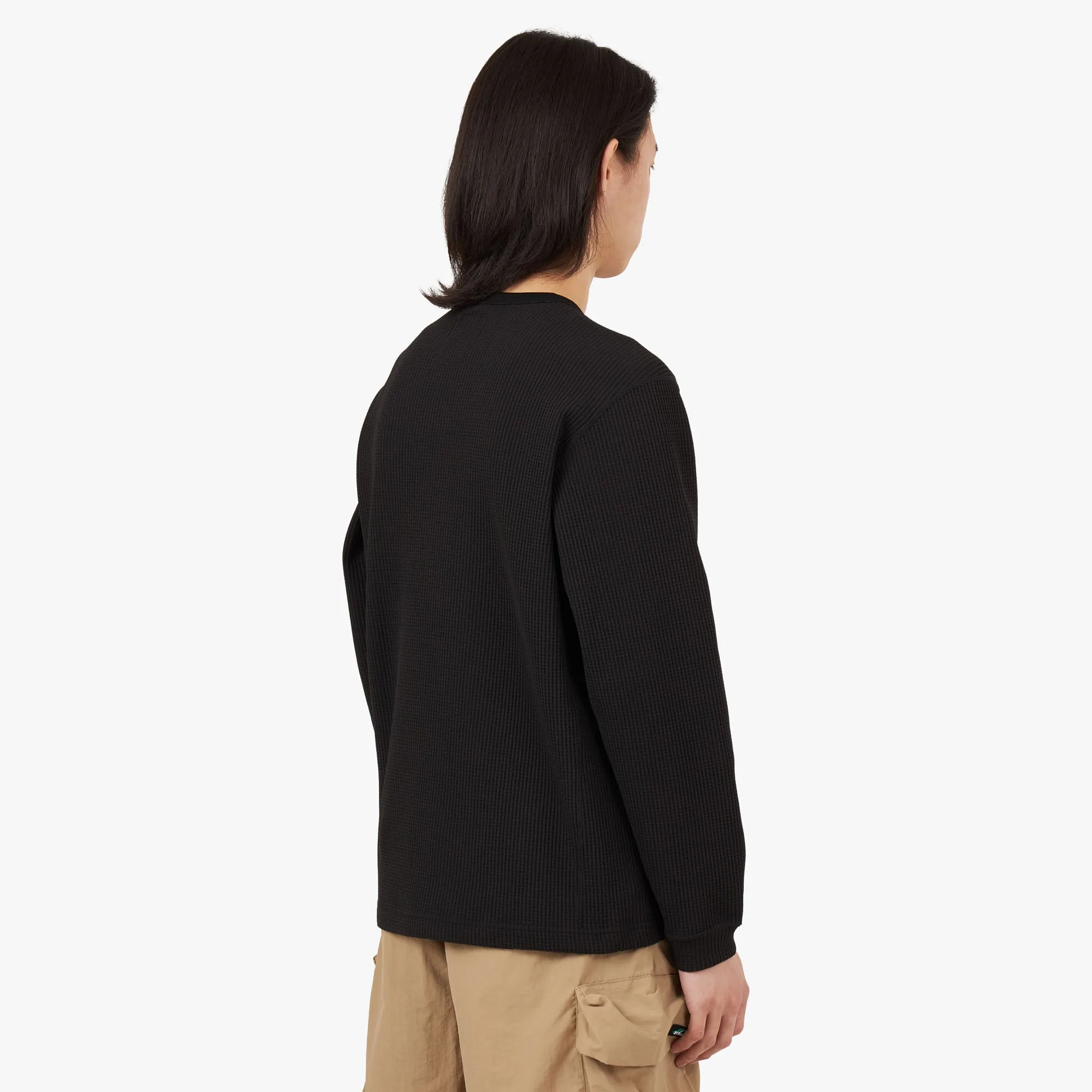 Snow Peak Dry Waffle Long Sleeve T-shirt / Black sold by Livestock product image thumbnail 3