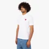 COMME des GARÇONS PLAY Red Heart Polo Shirt / White sold by Livestock