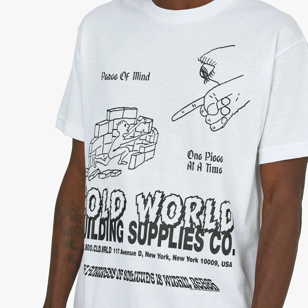 Cold World Frozen Goods Peace Of Mind T-shirt / White sold by Livestock product image thumbnail 4