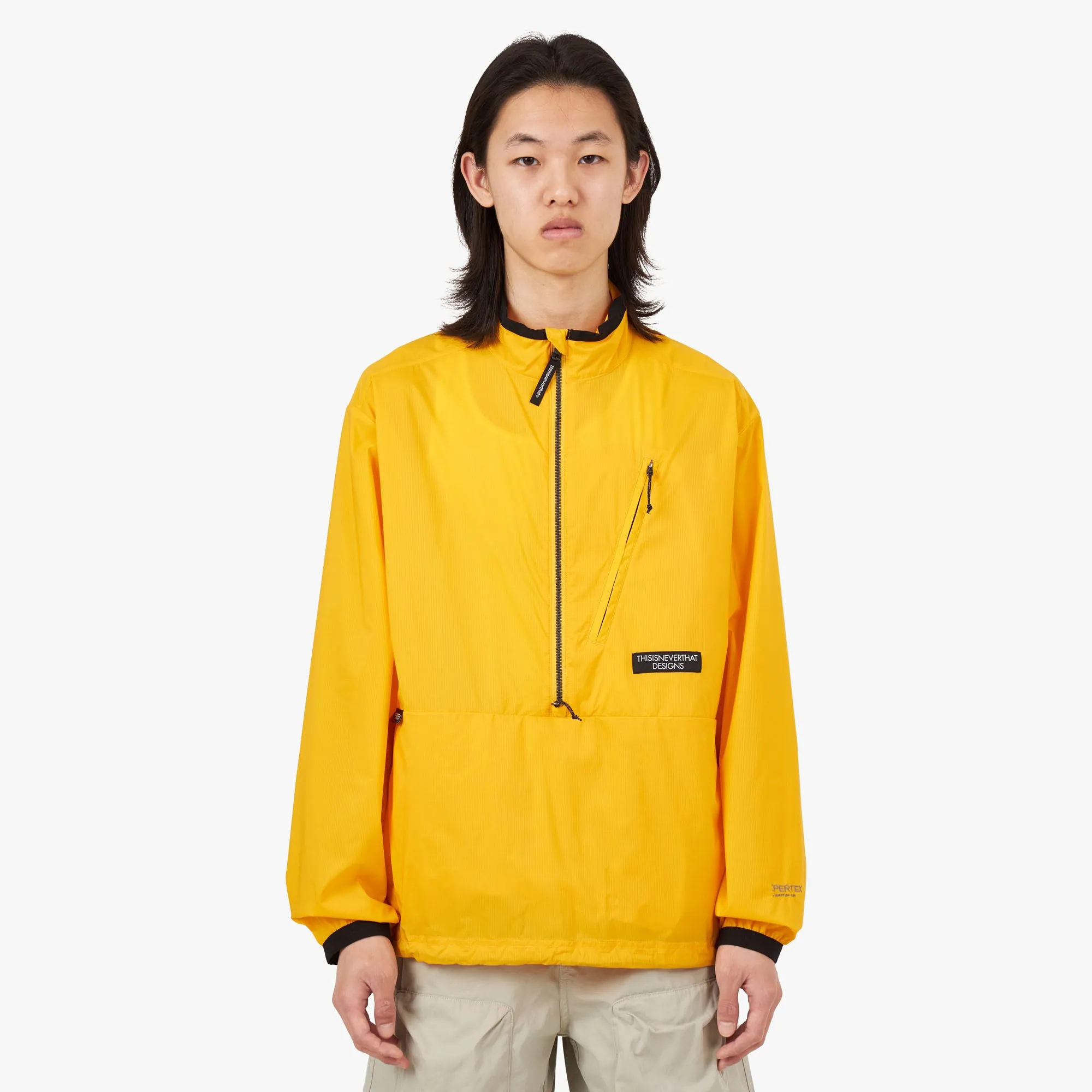 Thisisneverthat PERTEX Half Zip Pullover / Yellow sold by Livestock