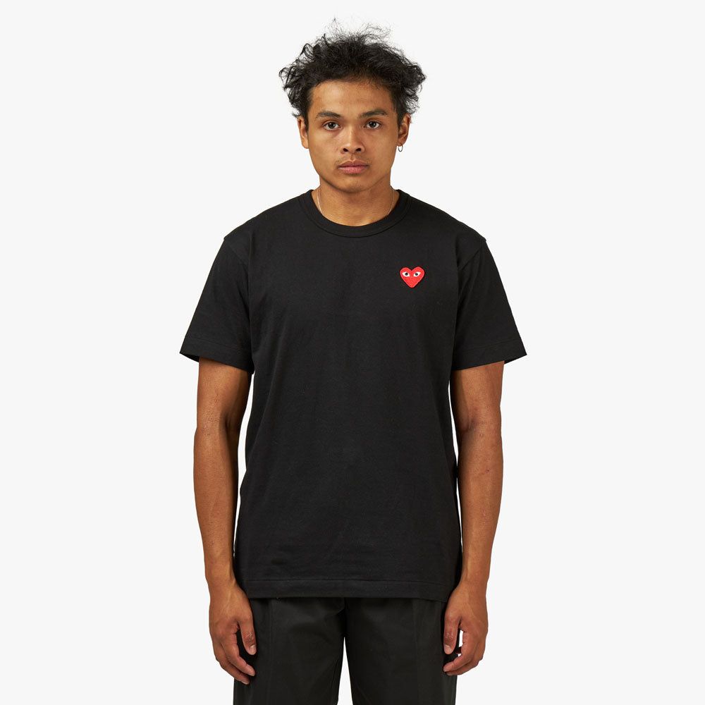 COMME des GARCONS PLAY Red Heart T-Shirt / Black sold by Livestock