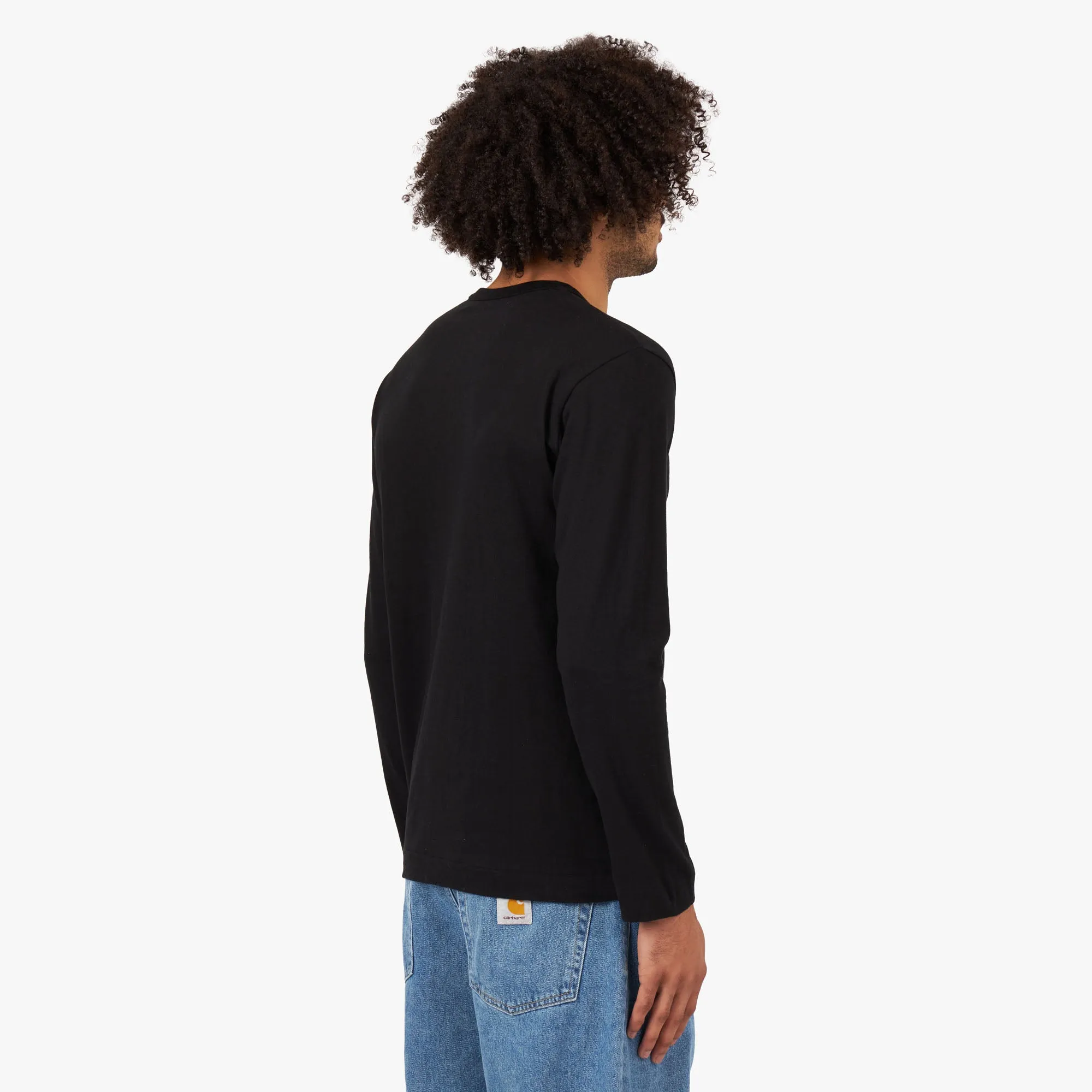 COMME des GARÇONS PLAY Black Heart Long Sleeve T-shirt / Black sold by Livestock product image thumbnail 2