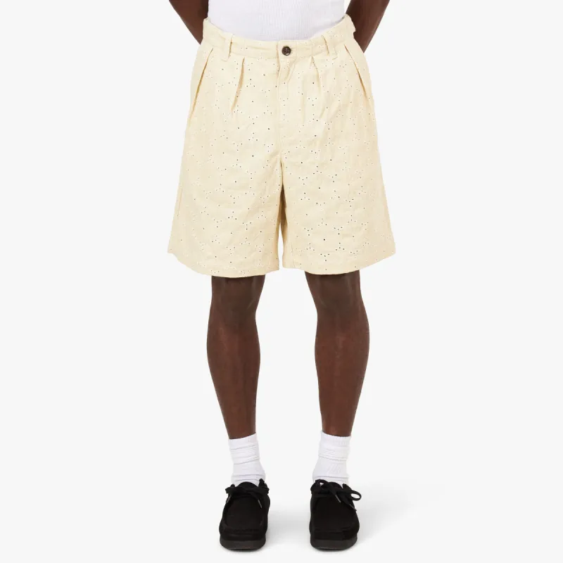 Honor The Gift Legacy Eyelet Shorts / Bone sold by Livestock
