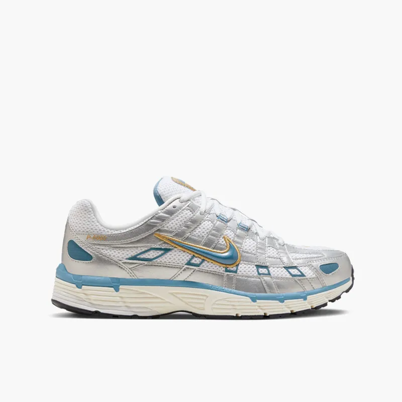 Nike P-6000 White / Agean Storm - Metallic Silver sold by Livestock