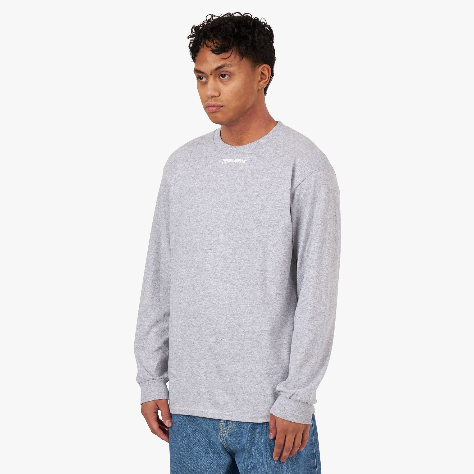 Fucking Awesome Little Stamp Long Sleeve T-shirt / Heather Grey sold by Livestock product image thumbnail 2