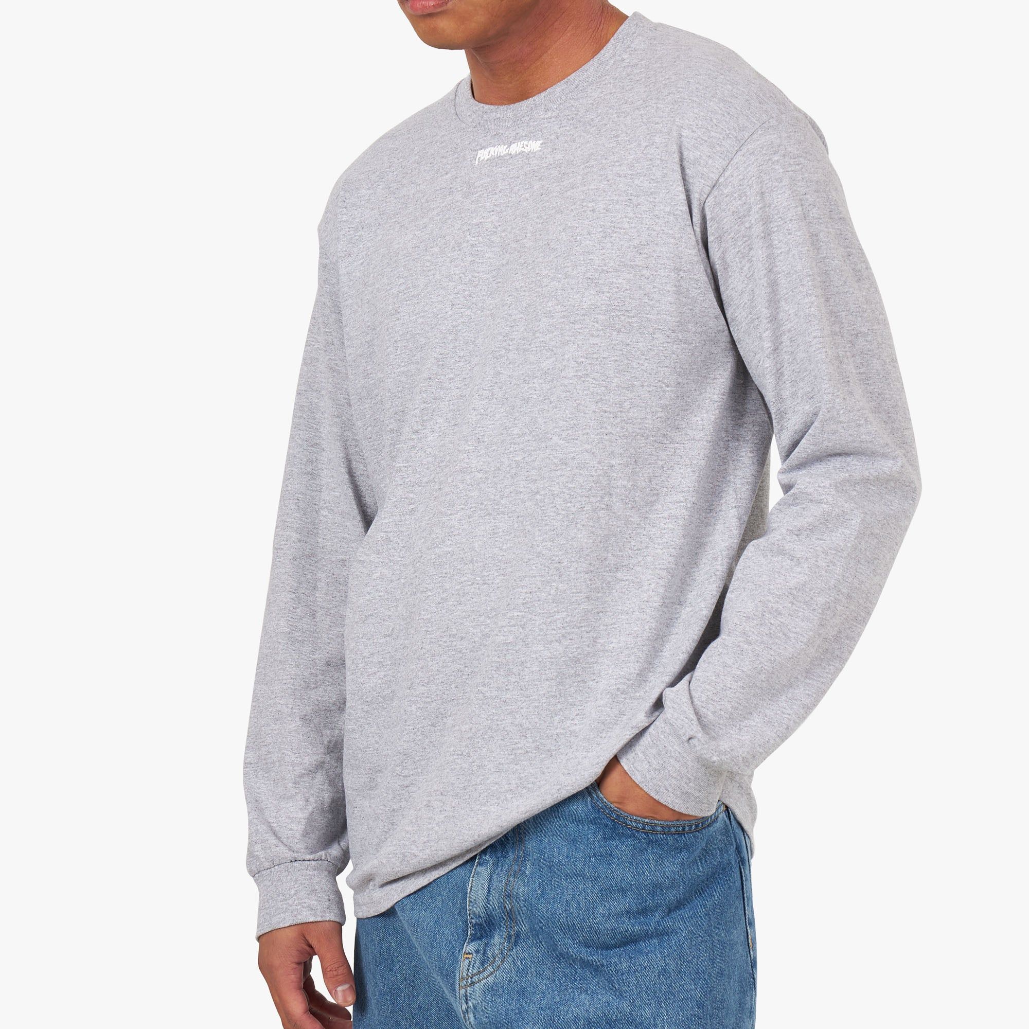 Fucking Awesome Little Stamp Long Sleeve T-shirt / Heather Grey sold by Livestock product image thumbnail 4