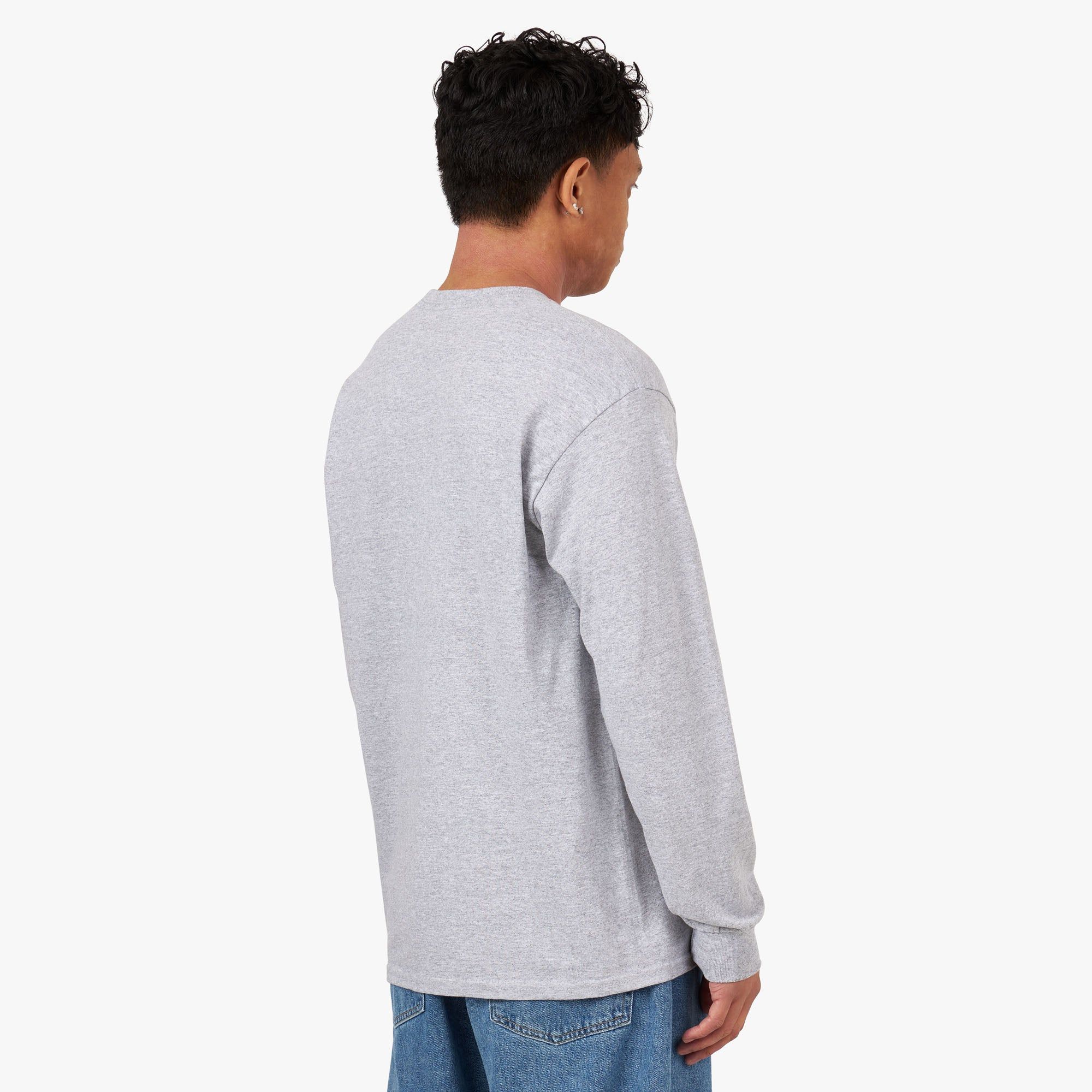 Fucking Awesome Little Stamp Long Sleeve T-shirt / Heather Grey sold by Livestock product image thumbnail 3