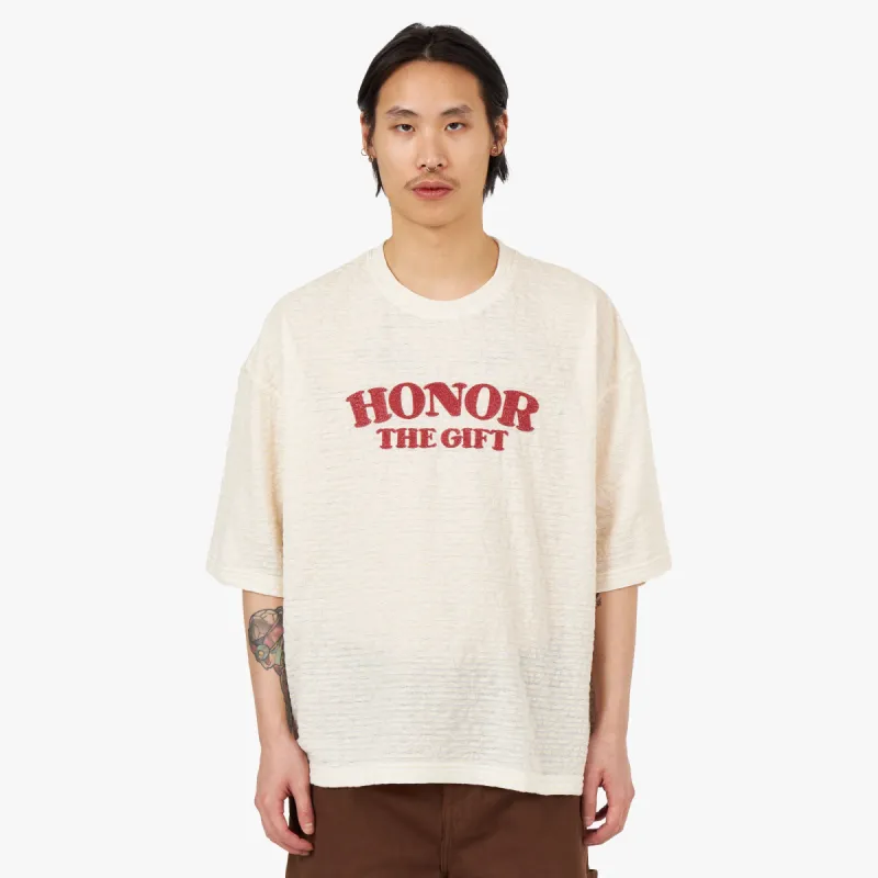 Honor The Gift Stripe Box T-shirt / Bone sold by Livestock