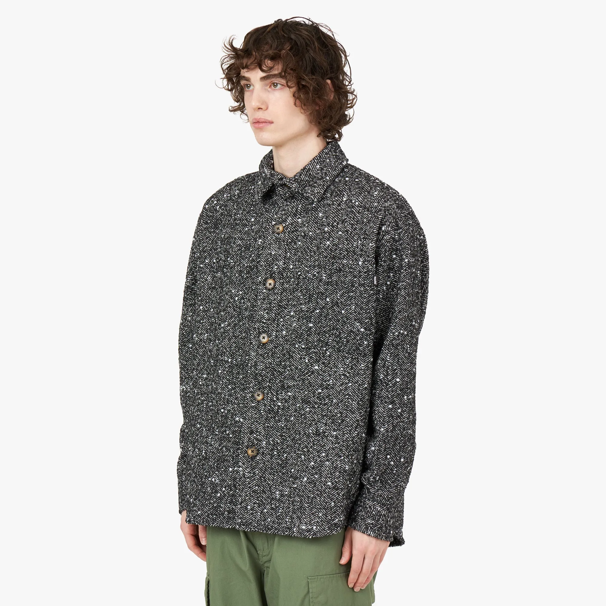 Fucking Awesome Herringbone Heavyweight Flannel Overshirt / Black sold by Livestock product image thumbnail 2