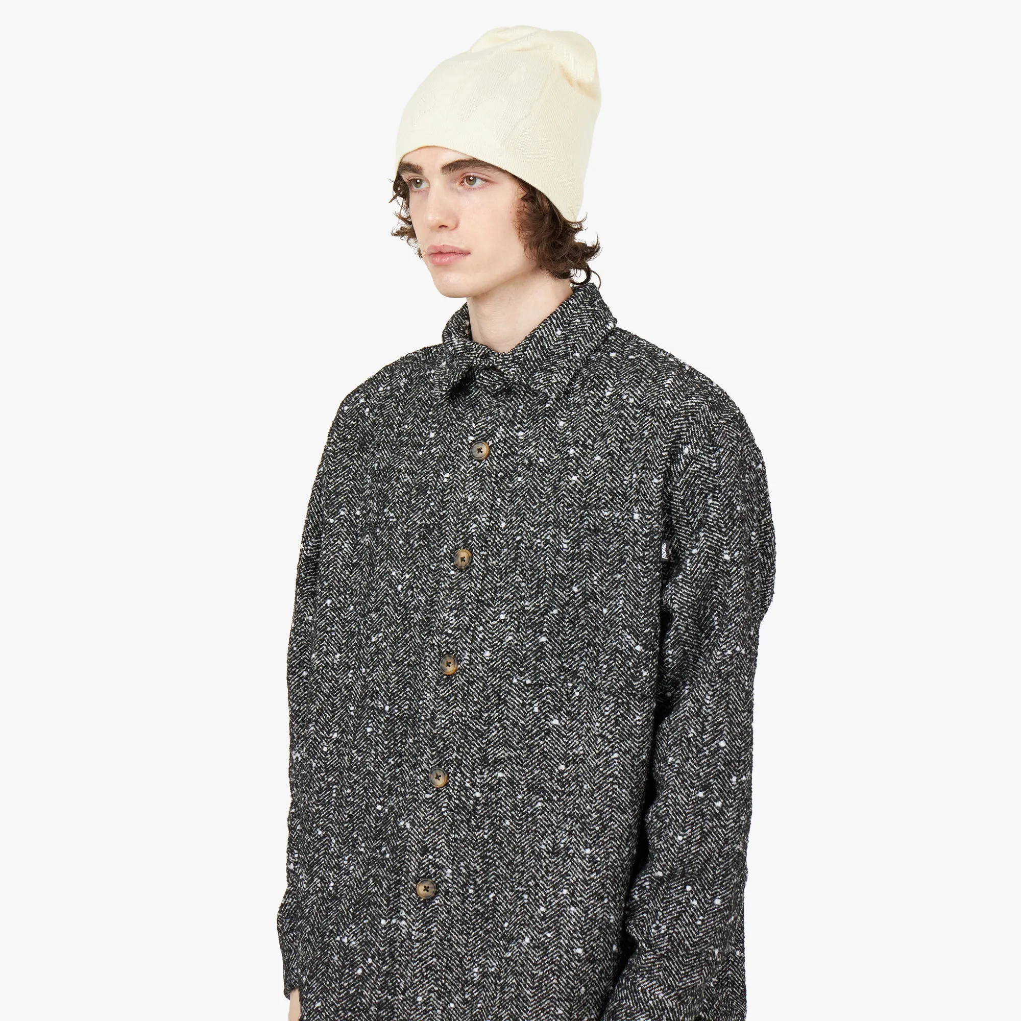 Fucking Awesome Herringbone Heavyweight Flannel Overshirt / Black sold by Livestock product image thumbnail 4