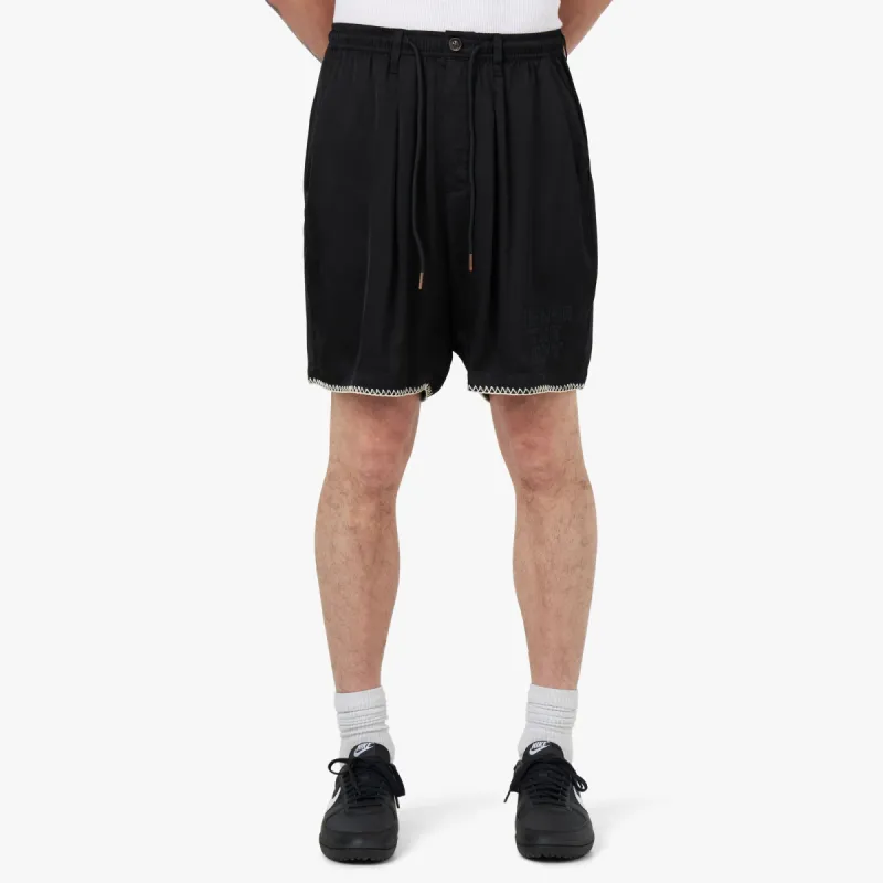 Honor The Gift Blanket Stitch Shorts / Black sold by Livestock