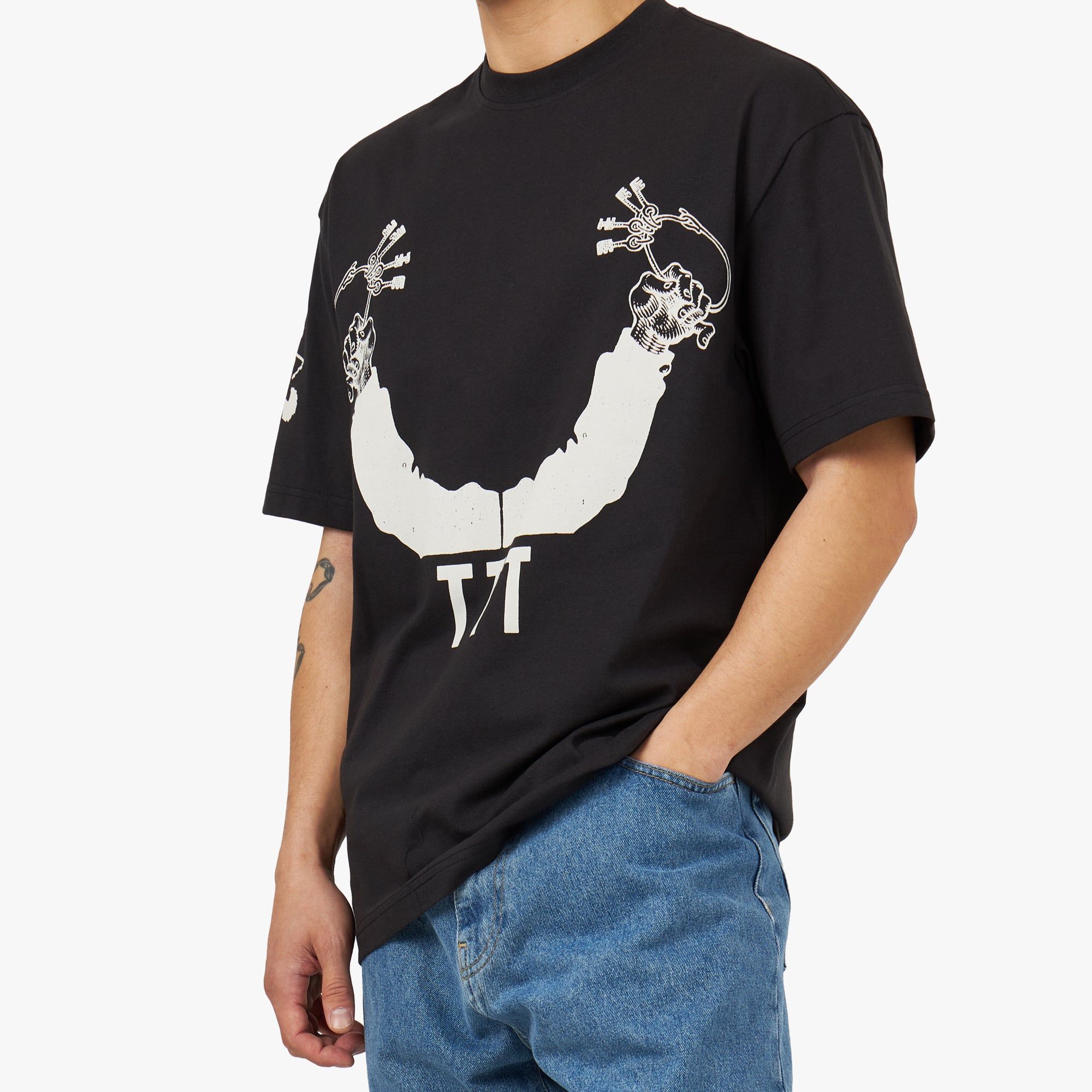 The Trilogy Tapes Keys T-Shirt / Black sold by Livestock product image thumbnail 4