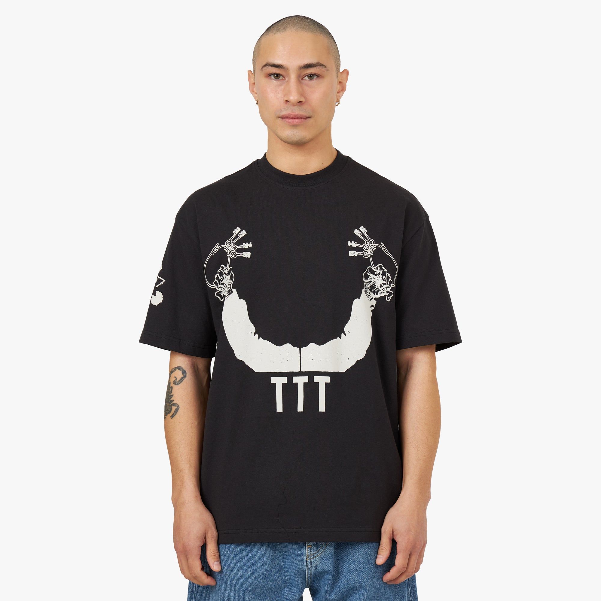 The Trilogy Tapes Keys T-Shirt / Black sold by Livestock