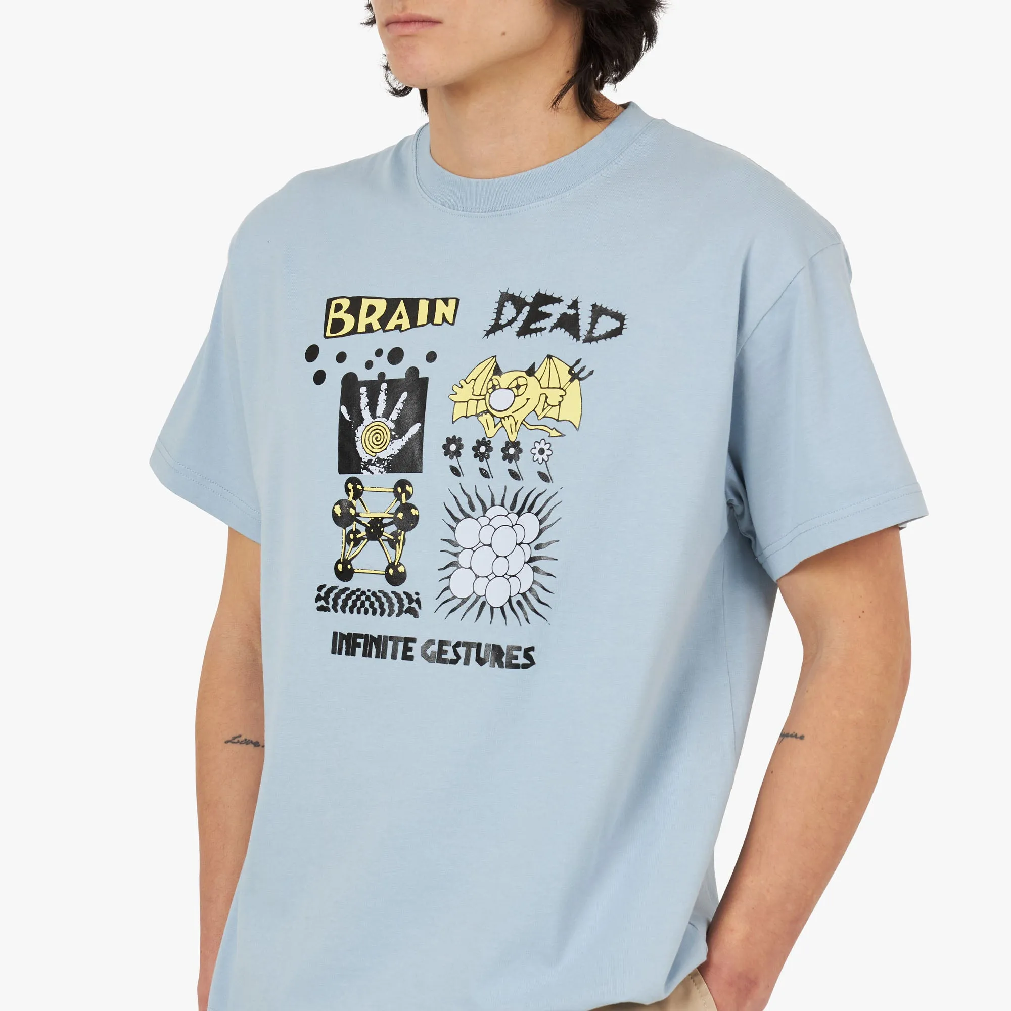 Brain Dead Infinite Gestures T-shirt / Slate sold by Livestock product image thumbnail 4