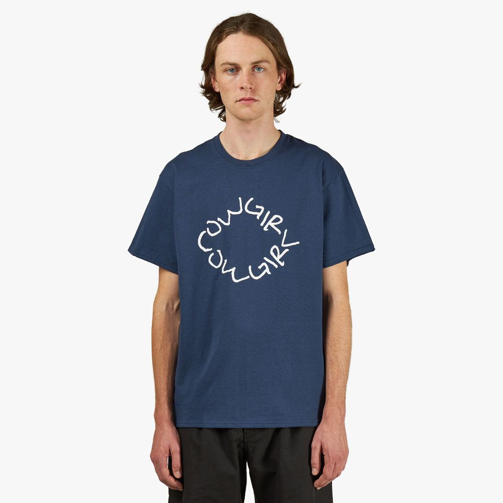Cowgirl “Penmanship” T-shirt / Navy sold by Livestock