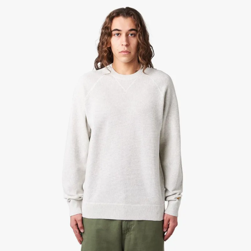 Carhartt WIP Chase Sweater Ash Heather / Gold made by Carhartt WIP