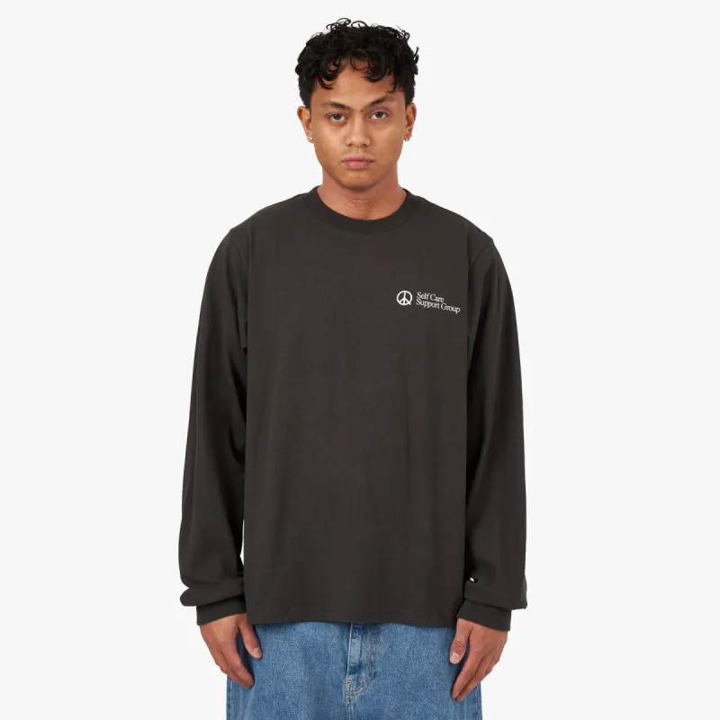 Museum of Peace & Quiet Support Group Long Sleeve T-shirt / Black sold by Livestock
