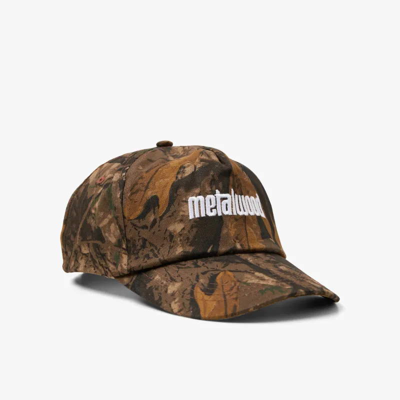 Metalwood Metal Logo 5-Panel Hat / Real Leaf Camo made by Livestock
