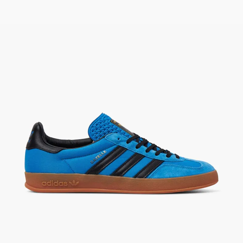 adidas Originals Gazelle Indoor Bright Blue / Core Black - Gum sold by Livestock