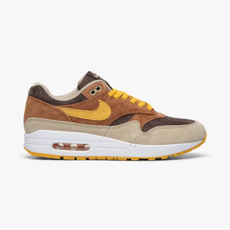 Nike Air Max 1 PRM Pecan / Yellow Ochre - Baroque Brown sold by Livestock