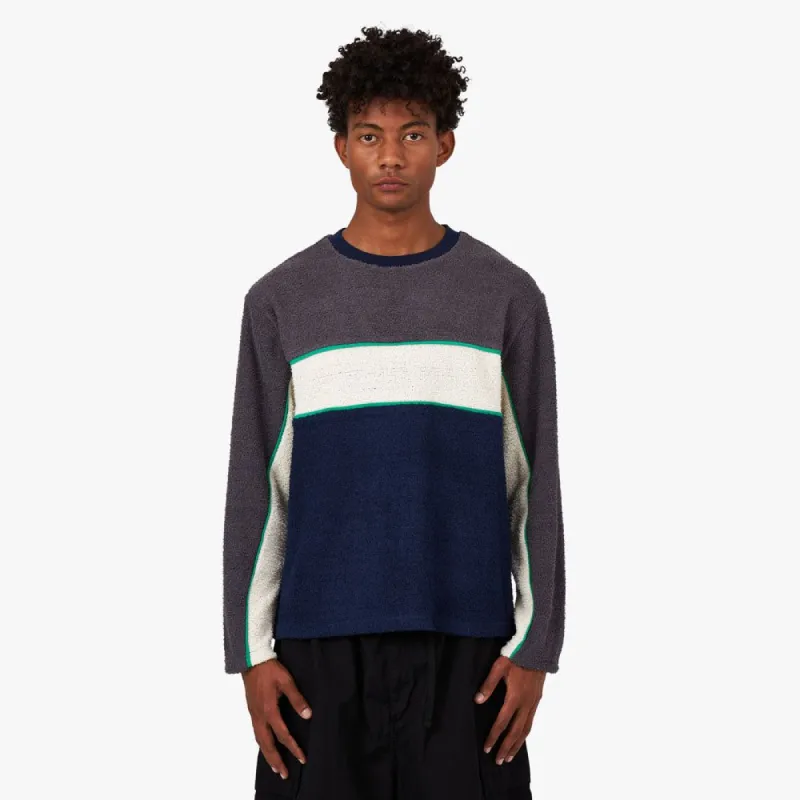 Brain Dead Boarder Long Sleeve Football Shirt Grey / Multi made by Livestock