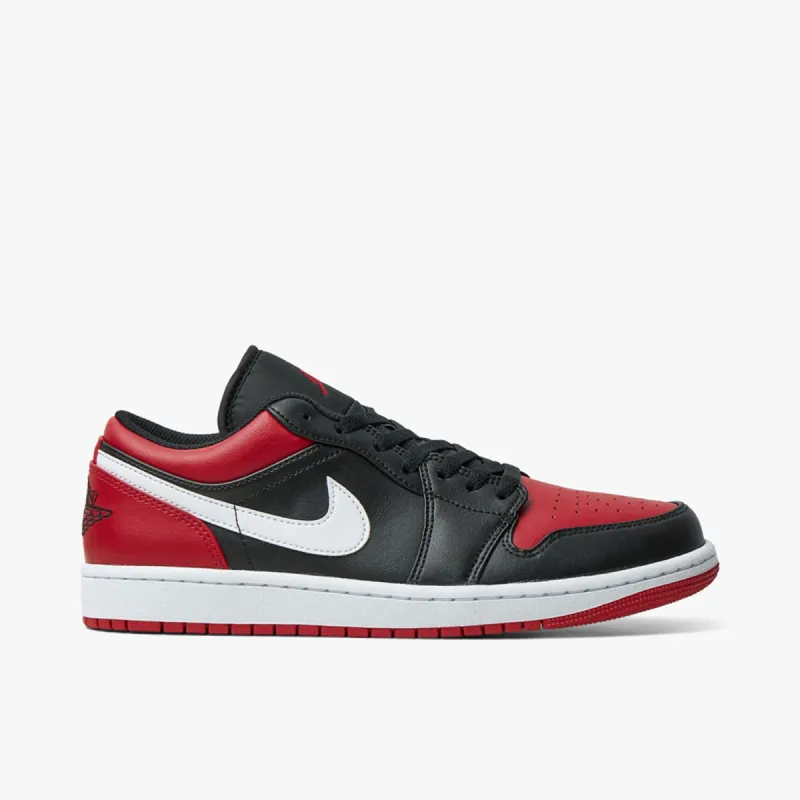 Jordan 1 Low Black / White - Gym Red sold by Livestock
