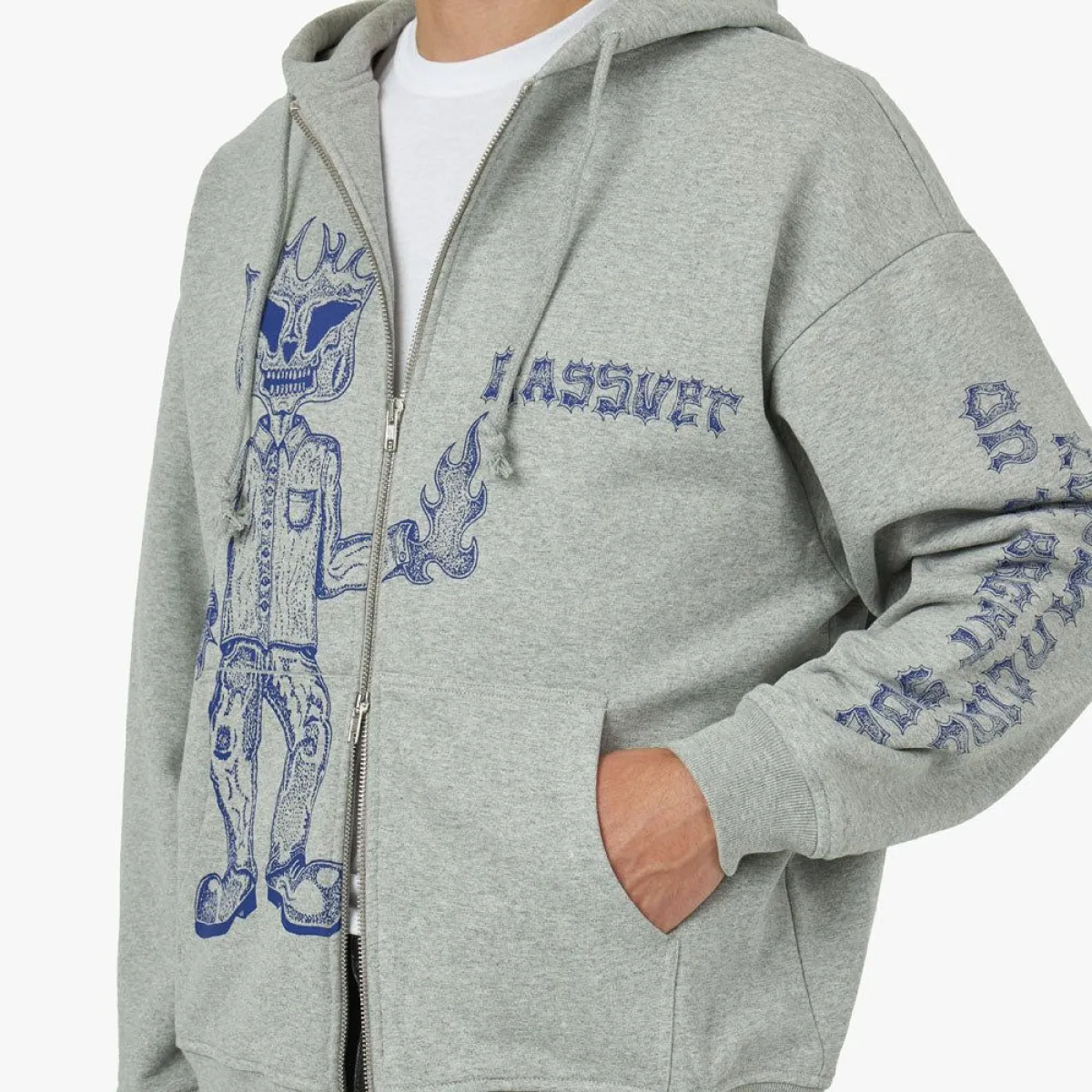 RASSVET (PACCBET) Keep Dancing Full Zip Hoodie / Grey | Parallel