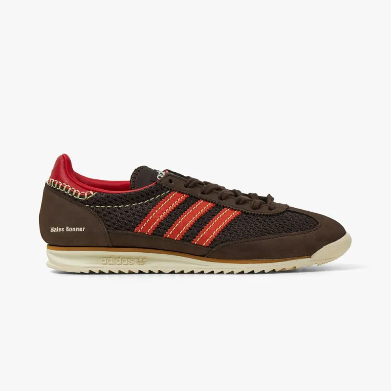 adidas Originals x Wales Bonner SL72 Knit Dark Brown / Collegiate Orange - White sold by Livestock