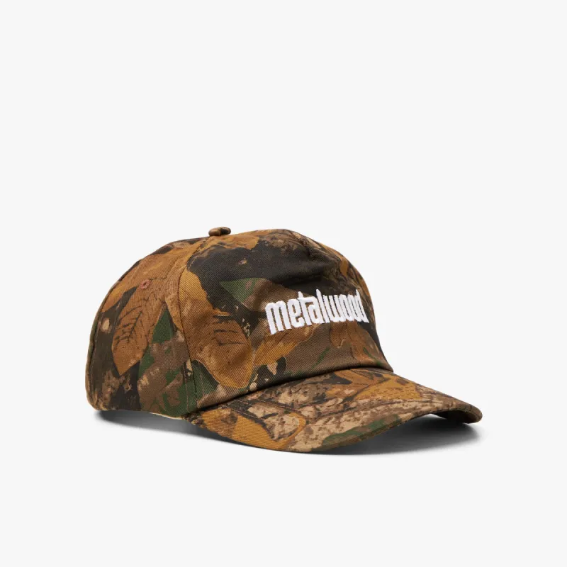 Metalwood Metal Logo 5-Panel Hat / Real Leaf Camo sold by Livestock