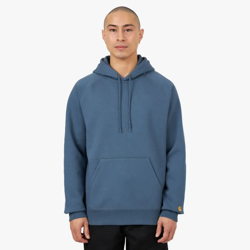 Carhartt WIP Chase Pullover Hoodie Storm Blue / Gold sold by Livestock