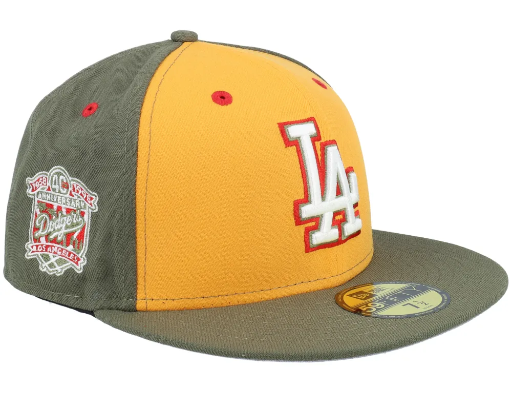 Los Angeles Dodgers Ultimate 59FIFTY 40th Gold/Olive Fitted sold by Hatstore