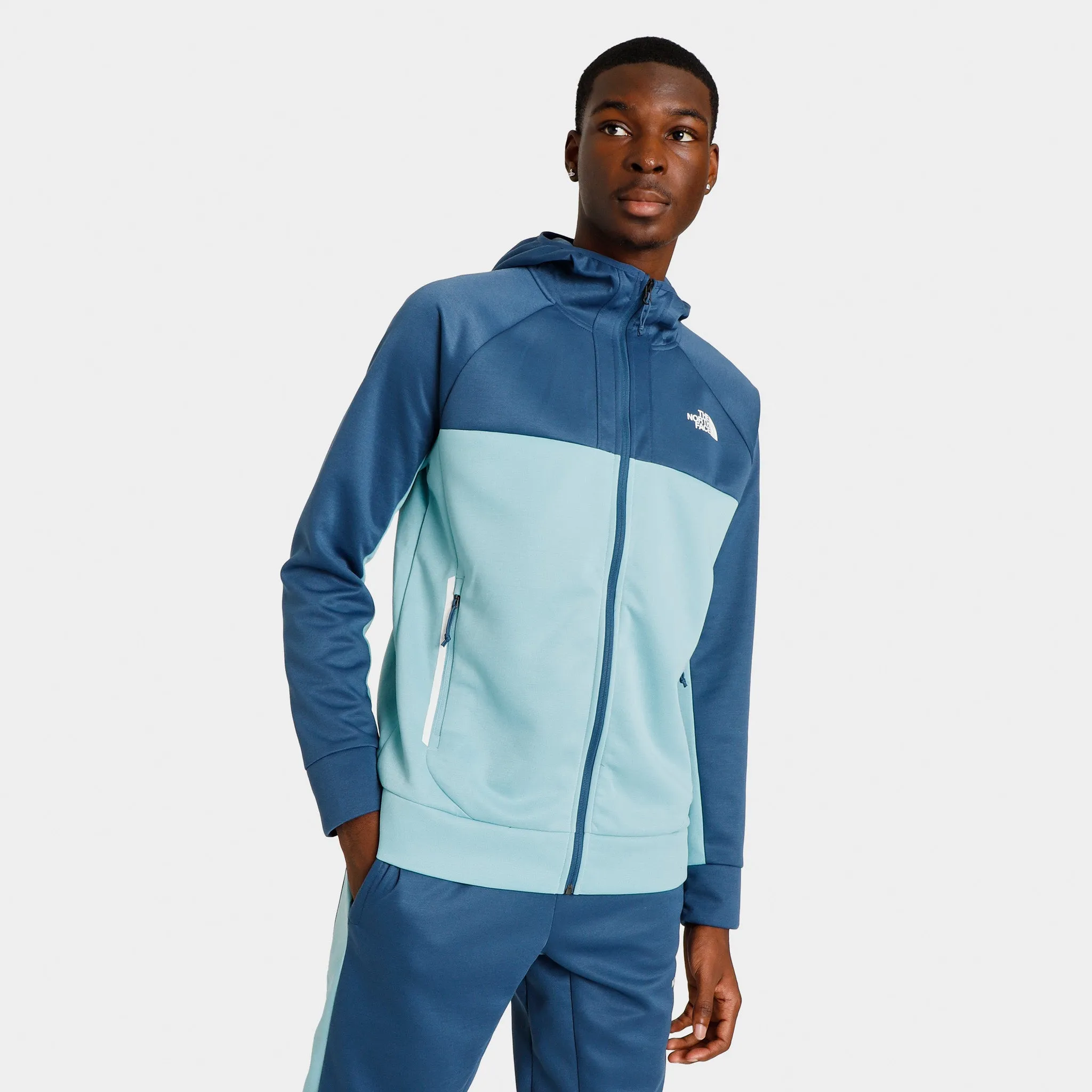 The North Face Kaveh Fullzip Hoodie Reef Waters / Shady Blue sold by JD Sports