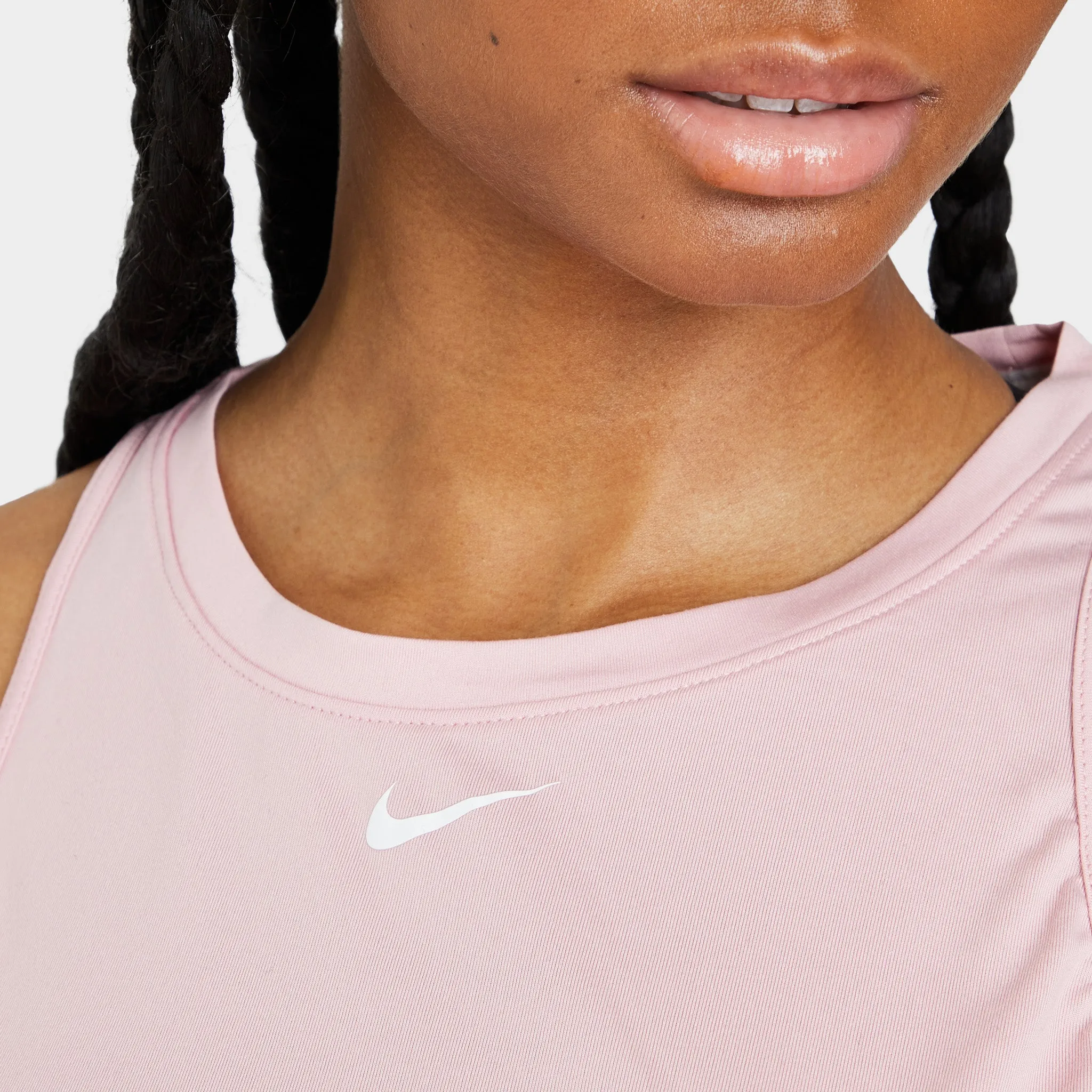 Nike Women's Dri-FIT One Standard Fit Tank Pink Glaze / White sold by JD Sports product image thumbnail 3